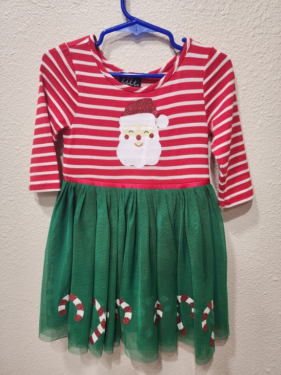 lilt Other - lilt Red White Striped & Green Santa Candy Cane Holiday Dress